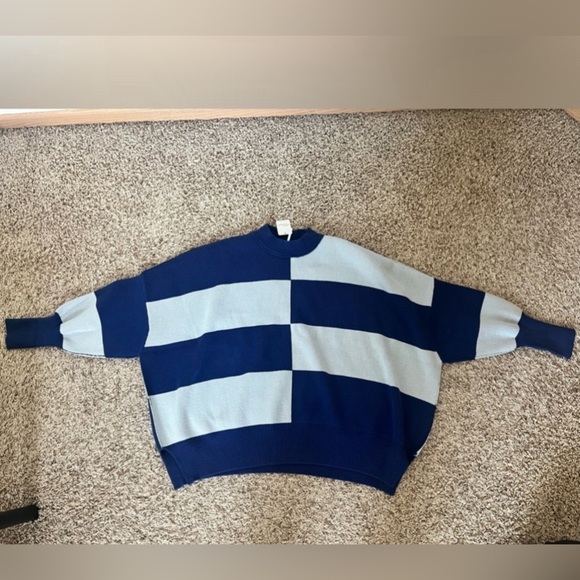 Free People Checker Easy Street Tunic Sweater - Picture 3 of 10